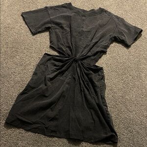 Black Twist-Front Dress LSPACE cutout cotton dress S